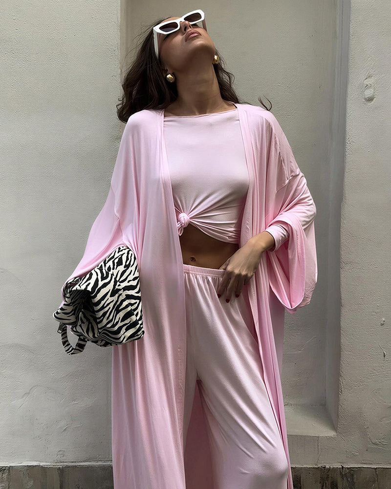 Willluxe® Effortless Chic 3-Piece Knit Loungewear Set