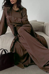 Willluxe® Effortless Chic 3-Piece Knit Loungewear Set