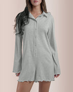 Willluxe® Fall Knit Cardigan Romper