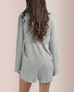Willluxe® Fall Knit Cardigan Romper