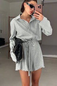 Willluxe® Fall Knit Cardigan Romper