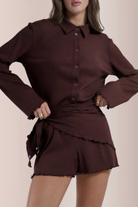 Willluxe® Fall Knit Cardigan Romper