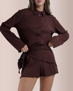 Willluxe® Fall Knit Cardigan Romper