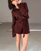Willluxe® Fall Knit Cardigan Romper