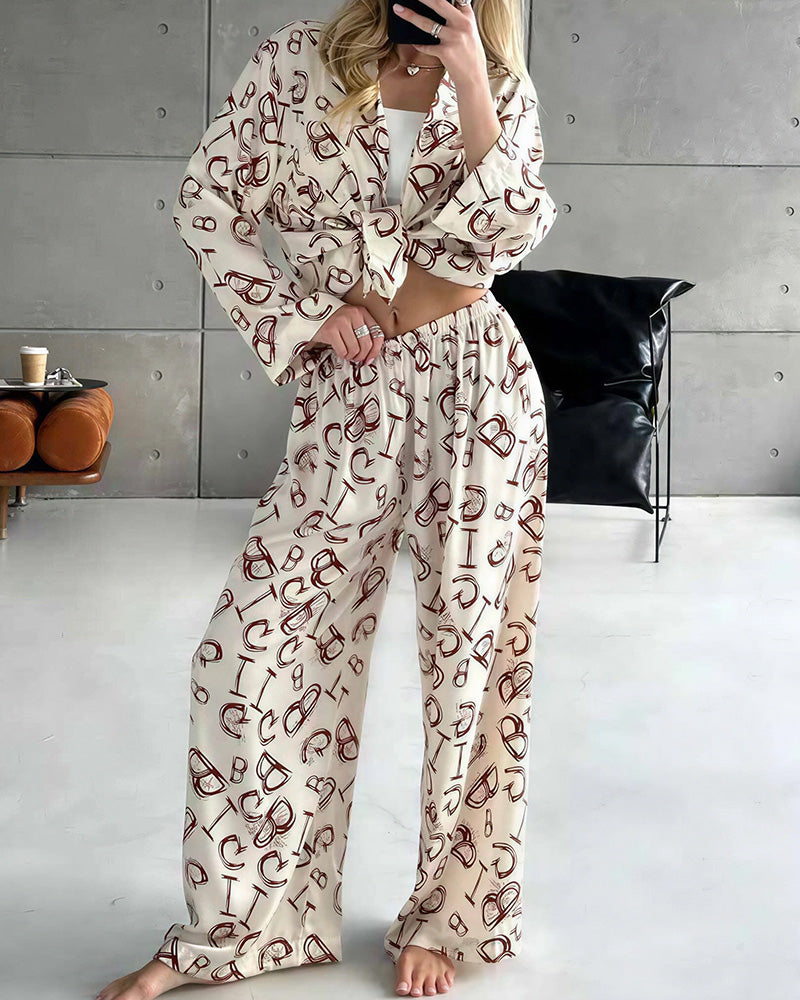 Willluxe® The Luxe Monogram Loungewear Set