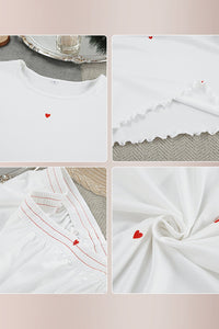 Willluxe® Sweetheart Ribbed Knit Loungewear Set