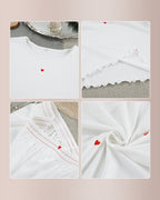 Willluxe® Sweetheart Ribbed Knit Loungewear Set
