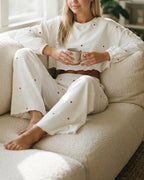 Willluxe® Sweetheart Ribbed Knit Loungewear Set
