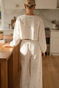 Willluxe® Sweetheart Ribbed Knit Loungewear Set