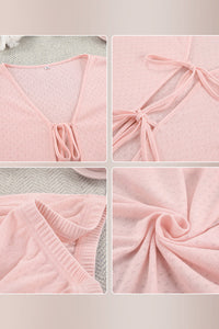 Willluxe® Cozy Knit Tie-Front Loungewear Set