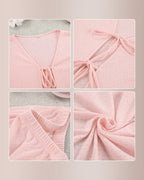 Willluxe® Cozy Knit Tie-Front Loungewear Set