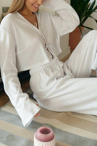 Willluxe® Cozy Knit Tie-Front Loungewear Set