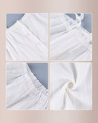 Willluxe® Cotton Breeze Lace Trim Cami Lounge Set