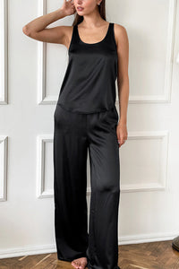 Willluxe® Midnight Elegance Silky Satin Lounge Set
