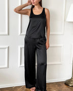 Willluxe® Midnight Elegance Silky Satin Lounge Set