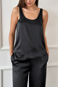 Willluxe® Midnight Elegance Silky Satin Lounge Set