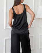 Willluxe® Midnight Elegance Silky Satin Lounge Set