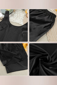 Willluxe® Midnight Elegance Silky Satin Lounge Set