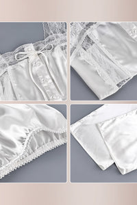 Willluxe® Silky Lace Cami & Wide-Leg Pants Two-Piece Lounge Set