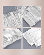 Willluxe® Silky Lace Cami & Wide-Leg Pants Two-Piece Lounge Set