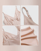 Willluxe®  Mulberry Silk V-Neck Slip Nightgown