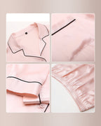 Willluxe® Classic 100% Mulberry Silk Pajama Set - Long Sleeve Loungewear