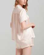 Willluxe® Mulberry Silk Pleated Short Pajama Set