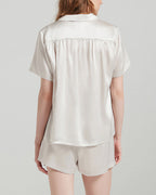 Willluxe® Mulberry Silk Pleated Short Pajama Set