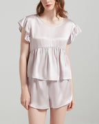 Willluxe® Pure Silk Flutter Sleeve Pajama Set
