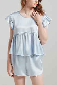 Willluxe® Pure Silk Flutter Sleeve Pajama Set