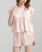 Willluxe® Pure Silk Flutter Sleeve Pajama Set