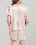 Willluxe® Pure Silk Flutter Sleeve Pajama Set