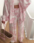Willluxe® Cotton Printed Oversized Loungewear Set