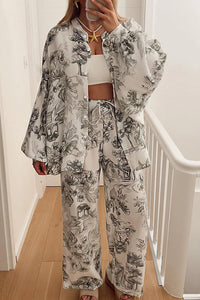 Willluxe® Cotton Printed Oversized Loungewear Set
