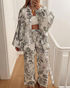 Willluxe® Cotton Printed Oversized Loungewear Set