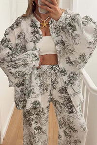 Willluxe® Cotton Printed Oversized Loungewear Set