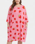 Willluxe® Cozy Graphic Oversized Sleep T-Shirt Dress with Pockets