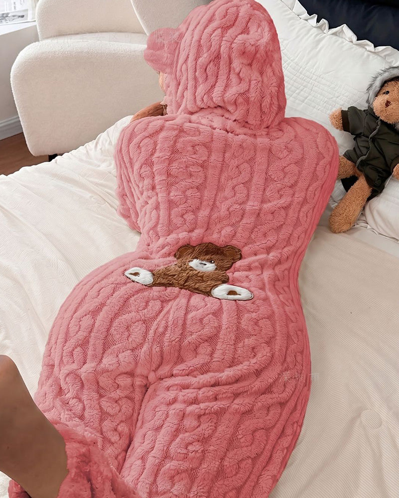 Willluxe® Cozy Plush Hooded Onesie Pajamas