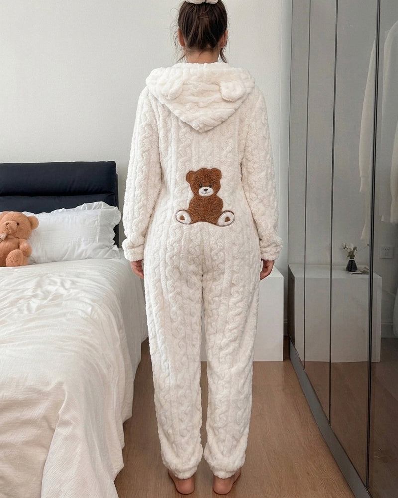 Willluxe® Cozy Plush Hooded Onesie Pajamas