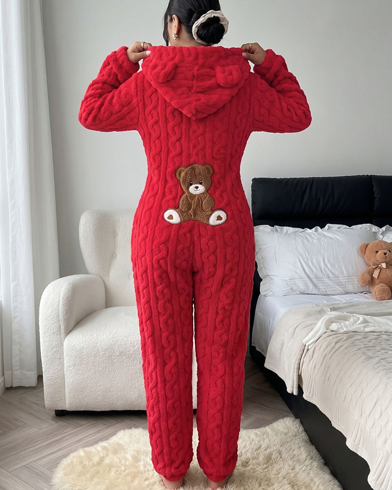 Willluxe® Cozy Plush Hooded Onesie Pajamas