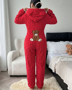 Willluxe® Cozy Plush Hooded Onesie Pajamas