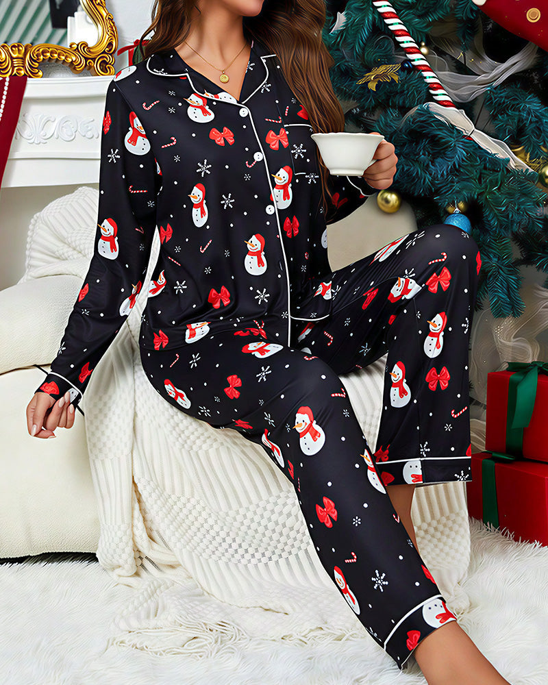 Willluxe® Festive Holiday Pajama Set Halloween