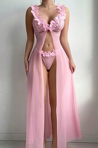 Willluxe® Sheer Mesh Long Lingerie Gown