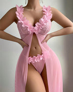 Willluxe® Sheer Mesh Long Lingerie Gown