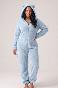 Willluxe® Cozy Cloud Fluffy Hooded Onesie Jumpsuit