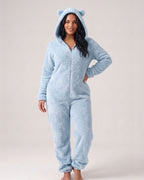 Willluxe® Cozy Cloud Fluffy Hooded Onesie Jumpsuit