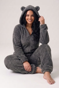 Willluxe® Cozy Cloud Fluffy Hooded Onesie Jumpsuit
