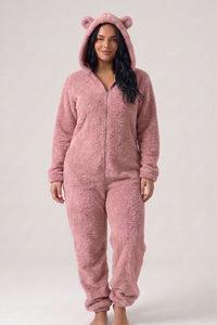 Willluxe® Cozy Cloud Fluffy Hooded Onesie Jumpsuit