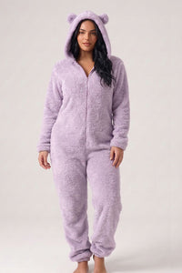 Willluxe® Cozy Cloud Fluffy Hooded Onesie Jumpsuit