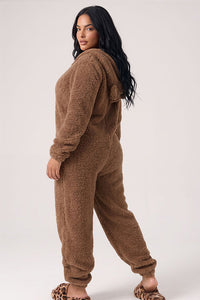 Willluxe® Cozy Cloud Fluffy Hooded Onesie Jumpsuit
